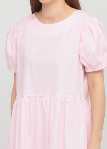 Светло-розовое кэжуал платье Kristina Mamedova однотонное