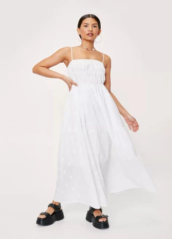 Білий кежуал плаття, сукня Nasty Gal однотонна