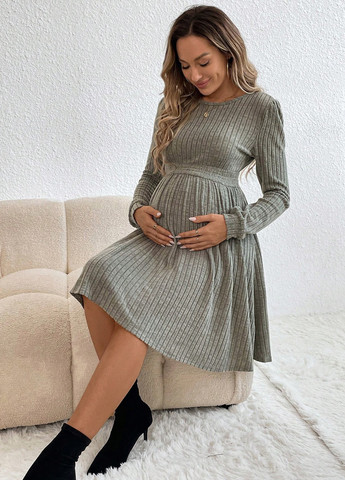 Зеленое кэжуал платье для беременных SHEIN однотонное