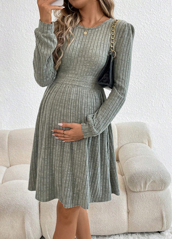 Зеленое кэжуал платье для беременных SHEIN однотонное