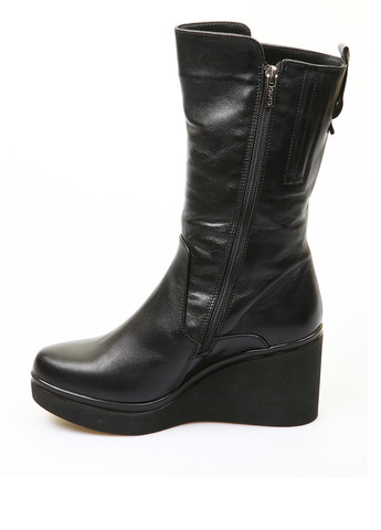 Черные зимние полусапоги AURA