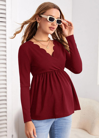 Бордова блуза для вагітних SHEIN