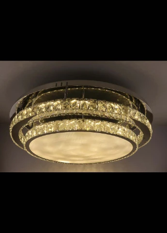 Люстра стельова кришталева LED з пультом C1875 / 800-ch Хром 18х80х80 см. Handmade (234540066)