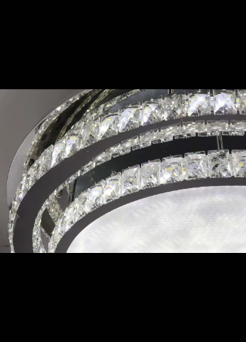Люстра стельова кришталева LED з пультом C1875 / 800-ch Хром 18х80х80 см. Handmade (234540066)