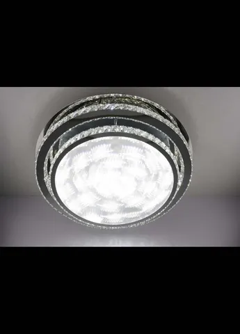 Люстра стельова кришталева LED з пультом C1875 / 800-ch Хром 18х80х80 см. Handmade (234540066)