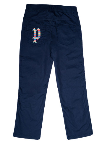 Синие кэжуал демисезонные брюки со средней талией Pinetti