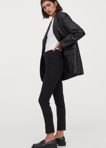 Черные демисезонные джинсы super skinny high H&M