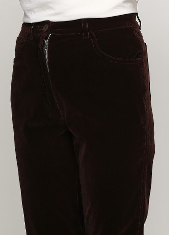 Темно-коричневые кэжуал демисезонные зауженные брюки Max Mara