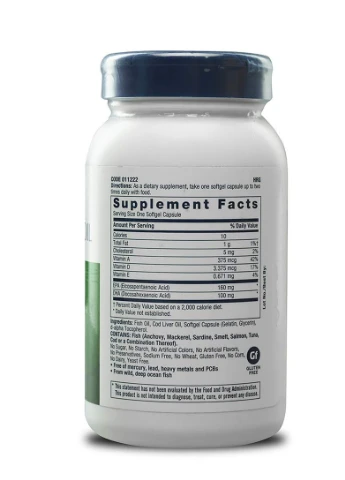 Олія печінки тріски TRIPLE STRENGTH COD LIVER OIL 90 softgels GNC (254371871)