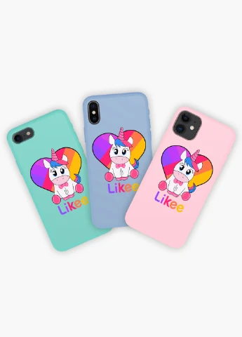 Чехол силиконовый Apple Iphone 8 plus Лайк Единорог (Likee Unicorn) (6154-1594) MobiPrint (219536988)