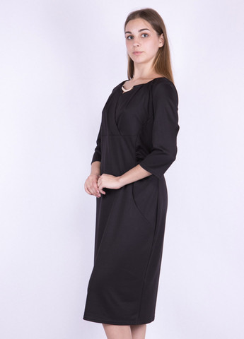 Черное кэжуал платье Time of Style однотонное