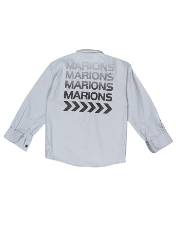 Светло-серая кэжуал рубашка с надписями Marions