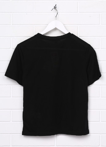Черная летняя футболка с коротким рукавом Kiabi