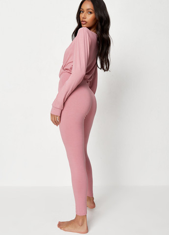 Комбінезон Missguided комбінезон-брюки однотонний рожевий кежуал віскоза, трикотаж