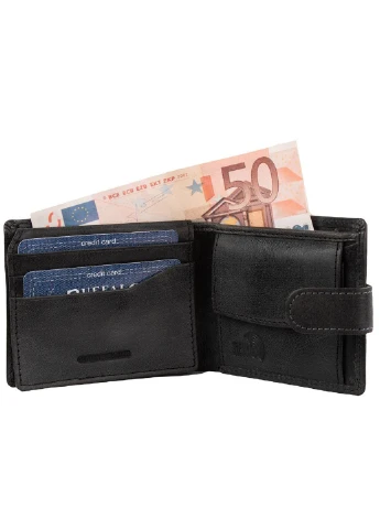 Мужское кожаное портмоне 10,5х8,5х2,5 см Buffalo Wild (232989036)