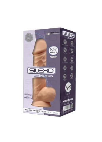 Фалоімітатор з вібрацією Norman Vibro Flesh (MODEL 1 size 8,5in), двошаровий, діаметр 5см Silexd (254151711)