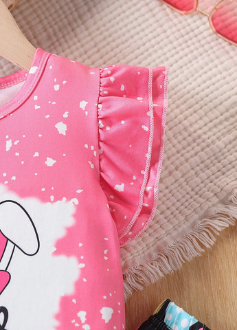 Комбинированный летний костюм (футболка, брюки) SHEIN