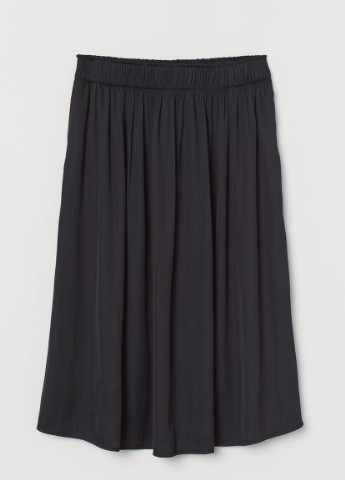 Черная однотонная юбка H&M
