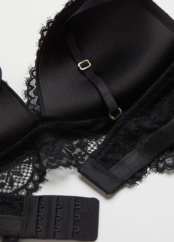 Чорний бюстгальтер H&M з кісточками поліамід