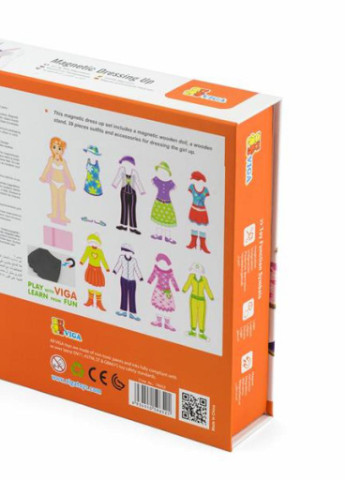 Игровой набор (59652) Viga Toys гардероб девочки на магнитах (202378954)