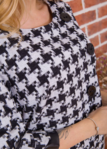 Черно-белое кэжуал платье Ager с геометрическим узором