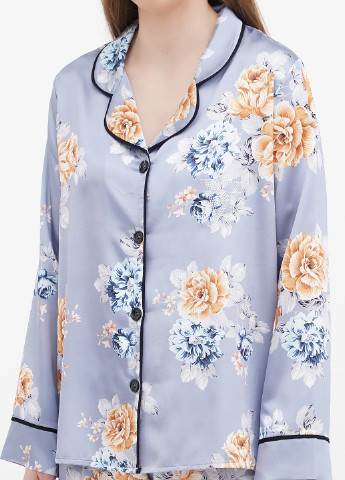 Сиреневая всесезон пижама (рубашка, брюки) рубашка + брюки Mon Monde