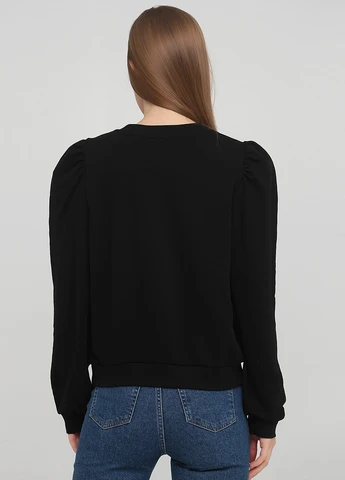 Черный свитшот H&M однотонный без декора (366488478)