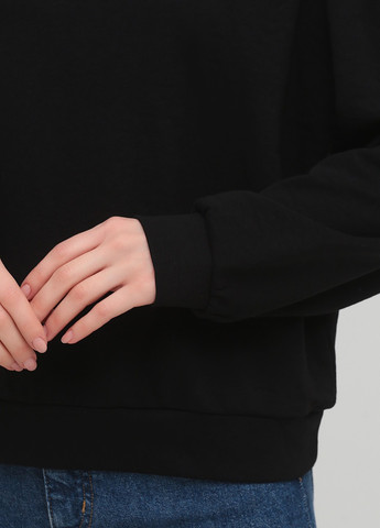 Черный свитшот H&M однотонный без декора (366488478)