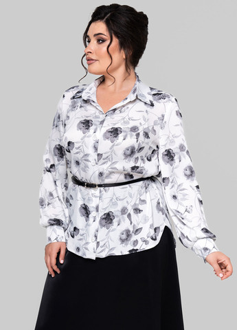 Белая кэжуал рубашка с цветами A'll Posa