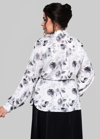 Белая кэжуал рубашка с цветами A'll Posa