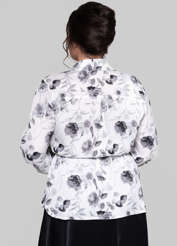 Белая кэжуал рубашка с цветами A'll Posa