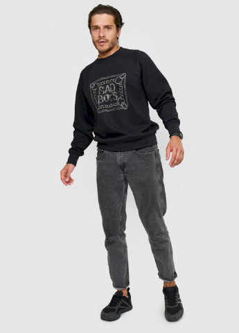 Черный свитшот мужской YAPPI рисунок (250563896)