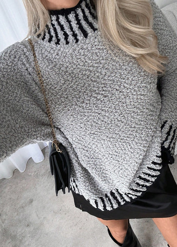 Серый зимний свитер SHEIN