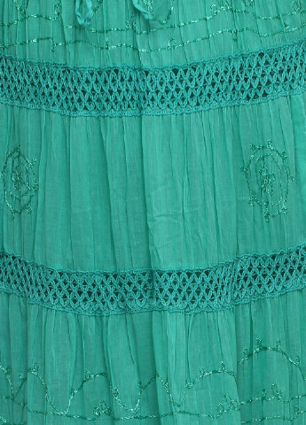 Зеленая кэжуал однотонная юбка JULIA клешированная