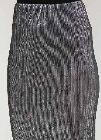 Серебристая кэжуал однотонная юбка Bershka плиссе