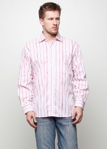 Розовая кэжуал рубашка в полоску Gio
