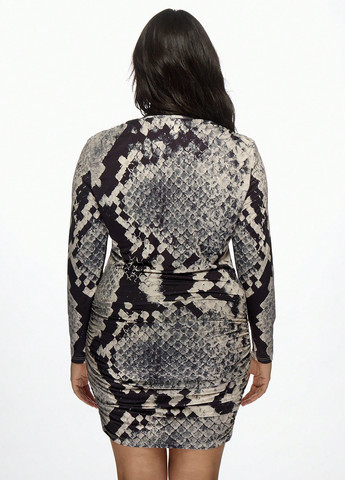 Комбинированное кэжуал платье SHEIN змеиный