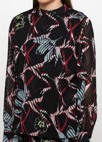 Костюм (блуза, спідниця) Signature спідничний абстрактний чорний кежуал поліестер