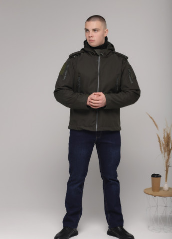 Оливковая (хаки) демисезонная куртка тактическая No Brand