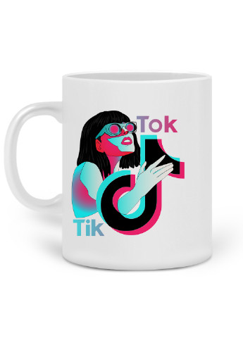 Кружка ТікТок (TikTok) 330 мл горнятко керамічне (20259-1647) MobiPrint (219774495)