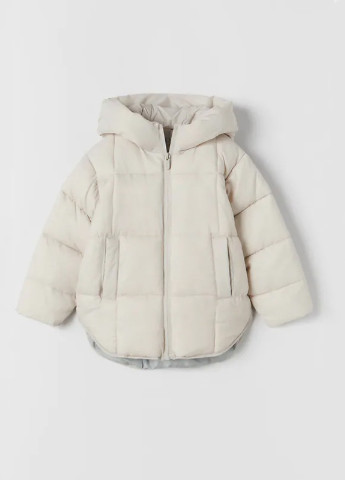 Молочная демисезонная демисезонная куртка для девочки Zara