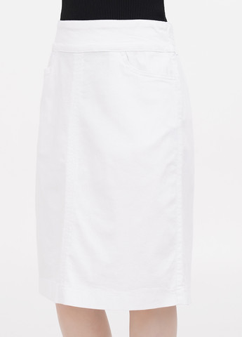 Белая джинсовая однотонная юбка Minus