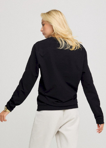 Черный світшот жіночий oversize /no flis/ YAPPI (254658682)