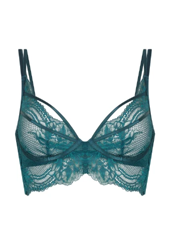 Темно-бірюзовий бюстгальтер Hunkemoller з кісточками поліамід