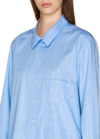 Голубой кэжуал рубашка меланж United Colors of Benetton