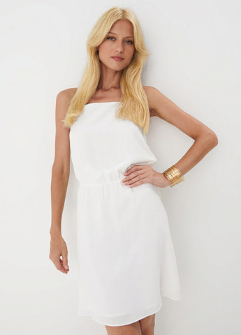 Черно-белое кэжуал платье с открытой спиной, клеш Mohito однотонное