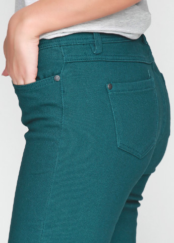 Зеленые джинсовые демисезонные зауженные брюки Colours