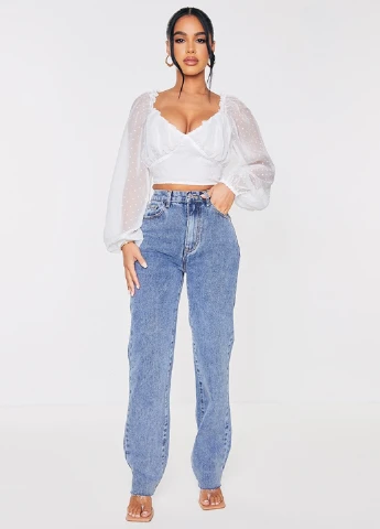 Белая блуза PrettyLittleThing