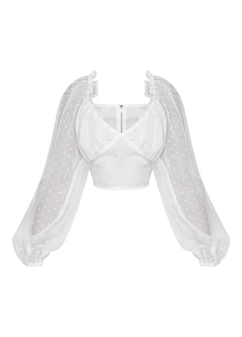 Белая блуза PrettyLittleThing