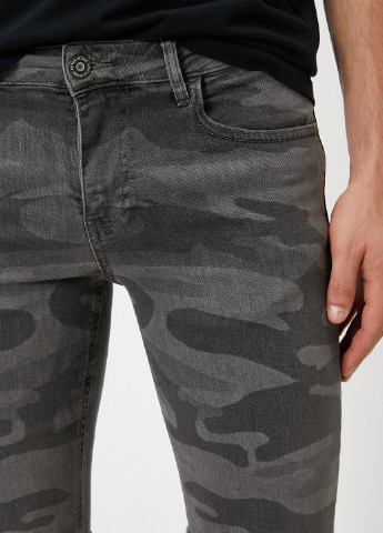 Шорты KOTON графитовые джинсовые хлопок